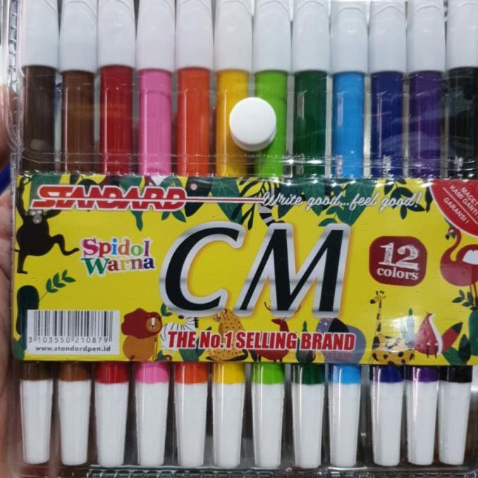 

(PERALATAN MENGGAMBAR) SPIDOL 12 WARNA STANDART CM SALE