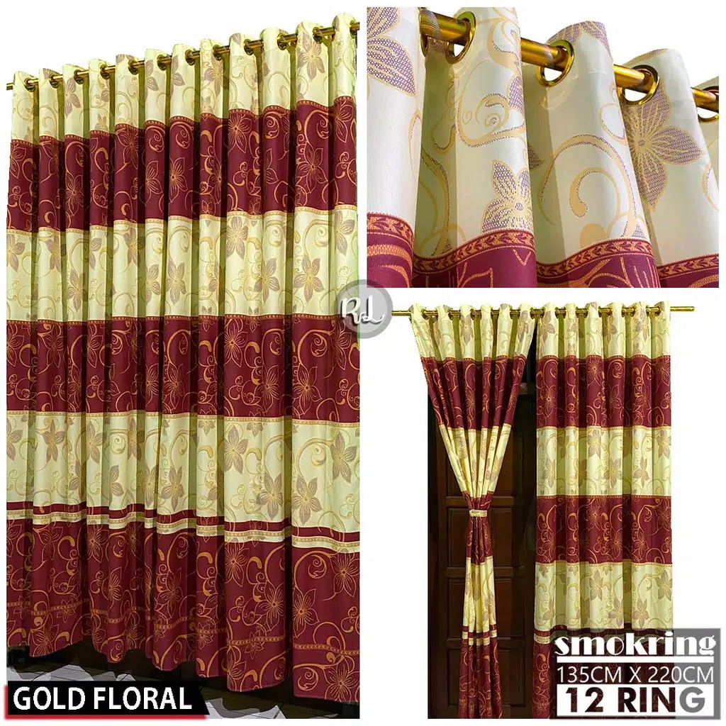 Gorden Smokring Gold Floral