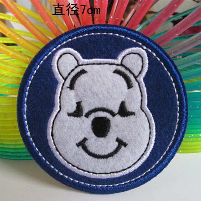 Patch Bordir Gambar Kartun Kepala Beruang Lucu untuk Patch Bordir Gambar Kartun Kepala Beruang Lucu untuk