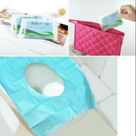 [ISI 12PCS] Toilet Seat Cover / Tisu Alas Duduk Closet Tissue Portable Tisu Tatak WC