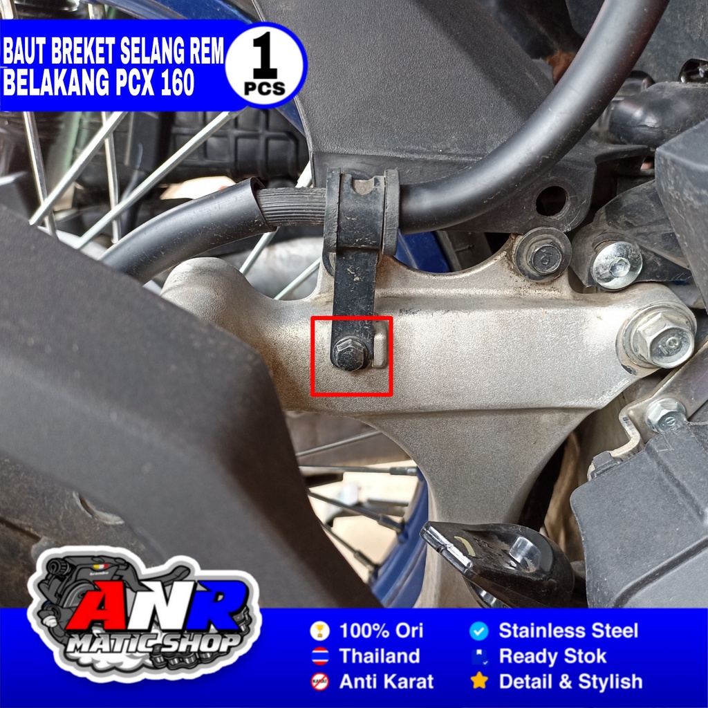 Baut Breket Selang Rem Belakang Honda PCX 160 Vario 160 Probolt Stainless Heng Thailand