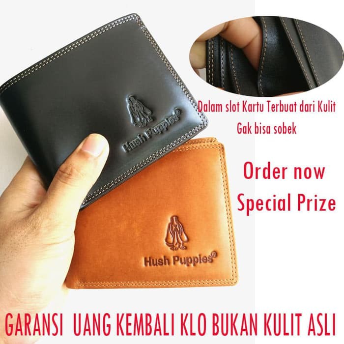 DOmpet full kulit asli hush puppies pria wanita