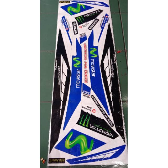 Striping Sticker Variasi Yamaha Jupiter mx new motif movistar