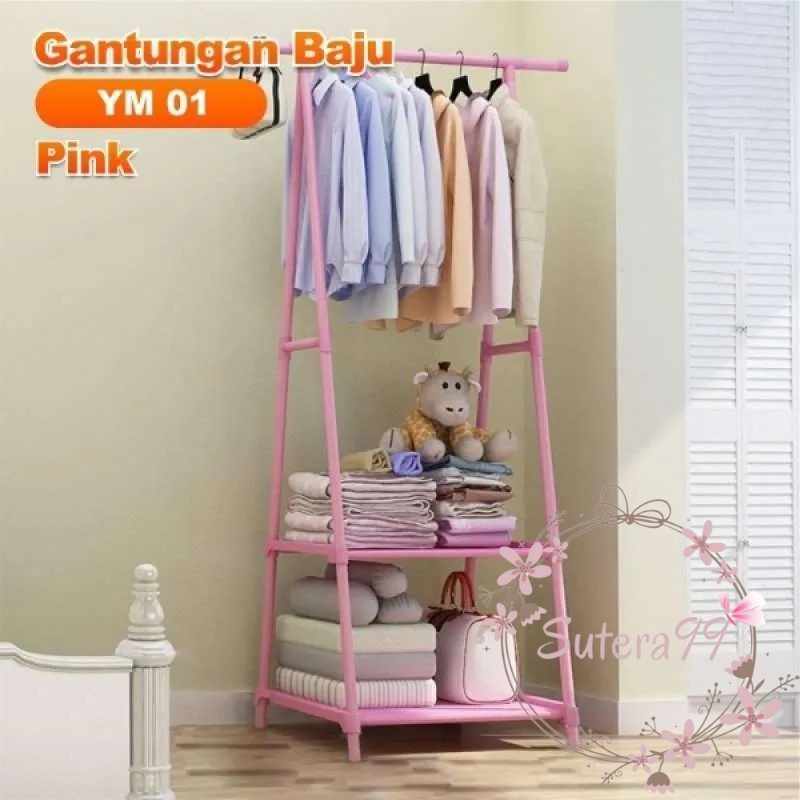 BISA COD Triangle stand hanger baju rak buku serbaguna gantungan pakain rak serbaguna Triangle Rak Segitiga Gita Gantungan Baju Buku Serbaguna Stand Hanger