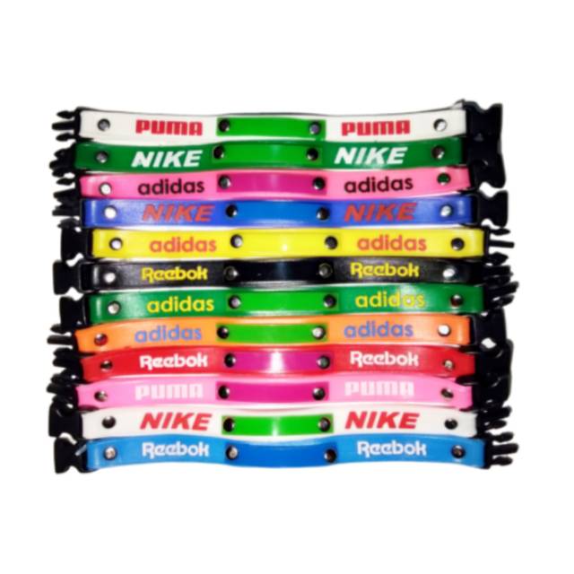 Gelang Karet Adidas Reebok Nike Puma / gelangkaret / gelangaksesoris / gelangpria / gelangabg / cod