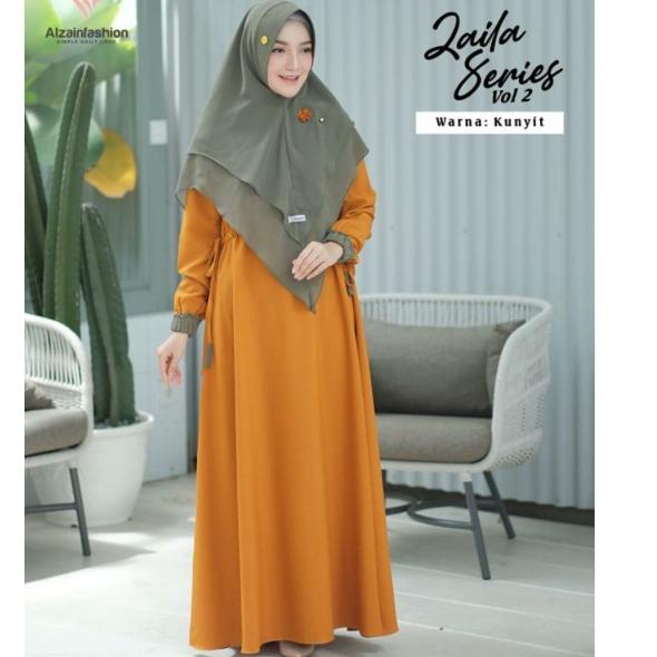 US.21Jl22ᶠ | ZAILA SYARI PLUS KHIMAR CERUTTY GAMIS UKURAN S M L XL XXL XXXL 4XL GAMIS SYARI BUSUI PO
