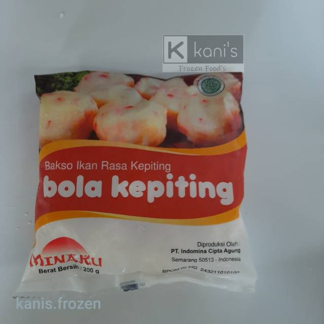 

Bola kepiting (Bakso ikan rasa Kepiting) Minaku