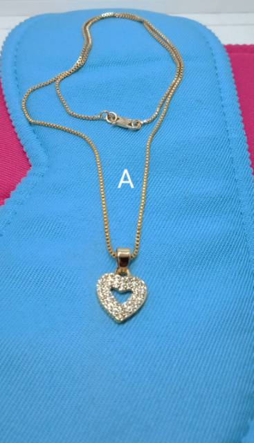 AL39 Kalung xuping wanita lapis emas UK 45 cm