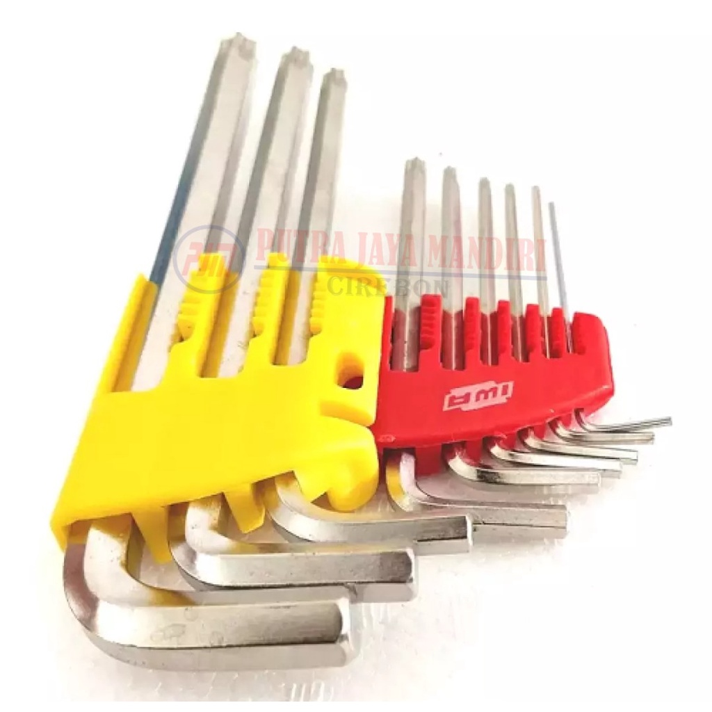 Kunci L Kombinasi Hex Dan Bintang Set 9 Pc  - Kunci L Combination Hex And Torx