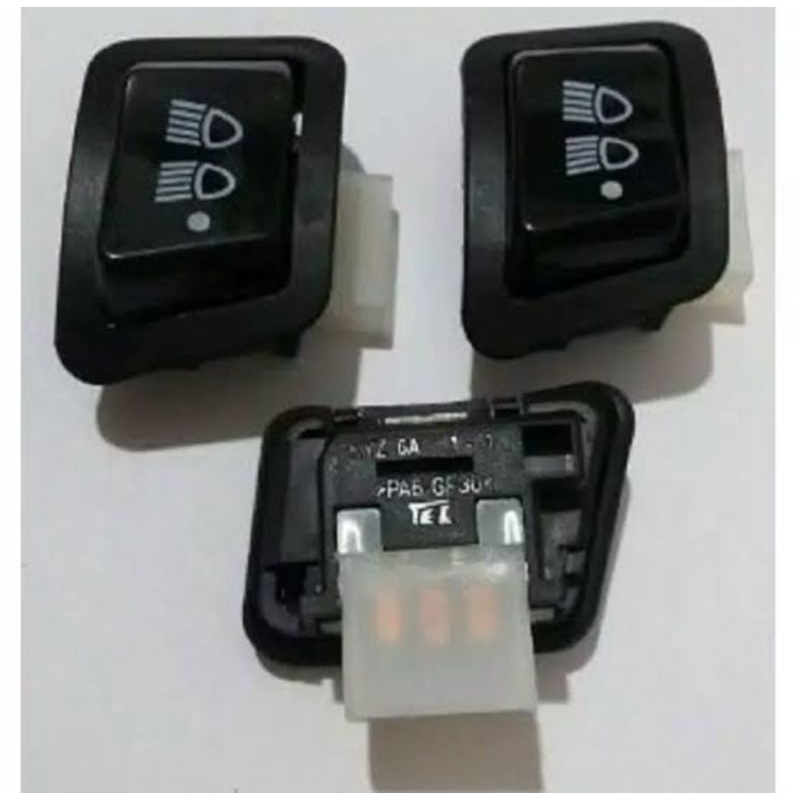 Saklar Lampu Tombol Pass Beam Dim Dimmer 3 Fungsi Lampu Tembak Motor Honda