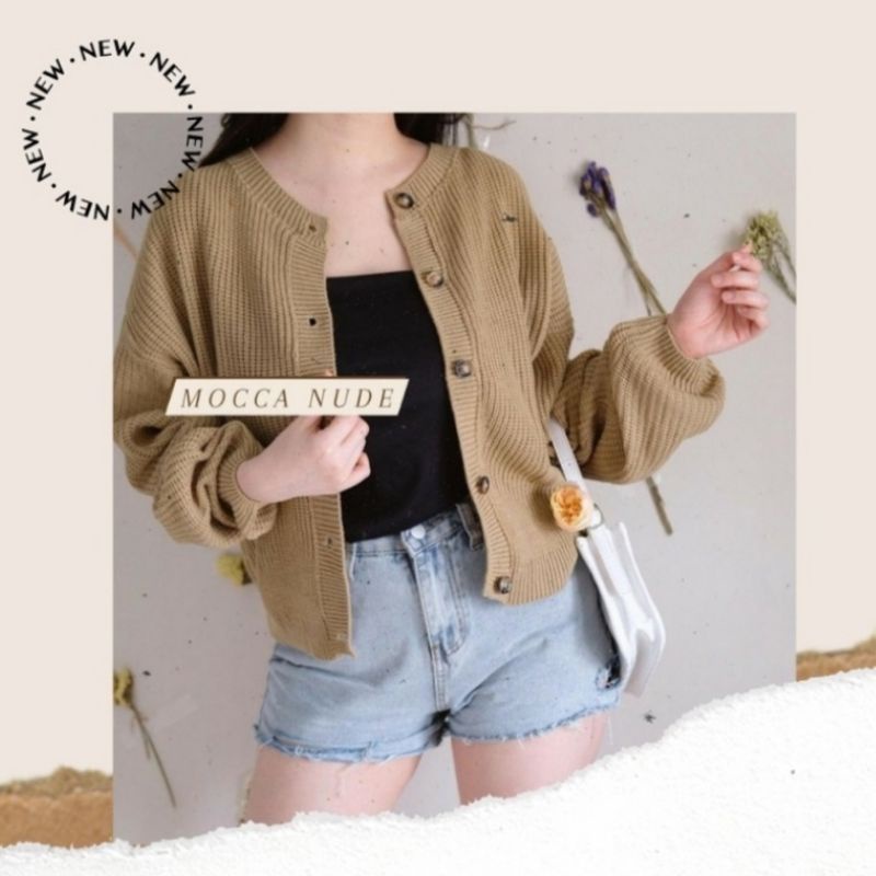 Cardigan rajut alysa premium tebal