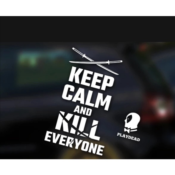 stiker keep calm cutting sticker kaca mobil