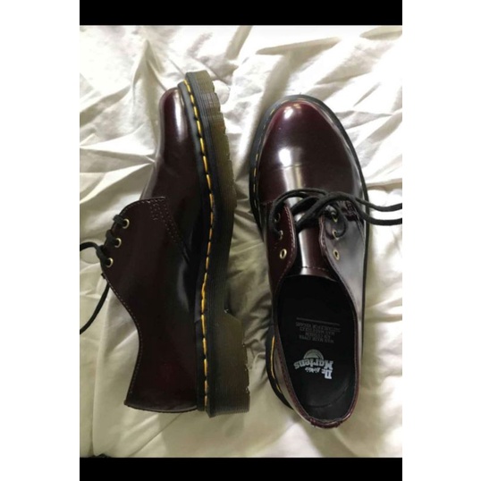 dr martens vegan 1461 red cherry size 38 fit 40