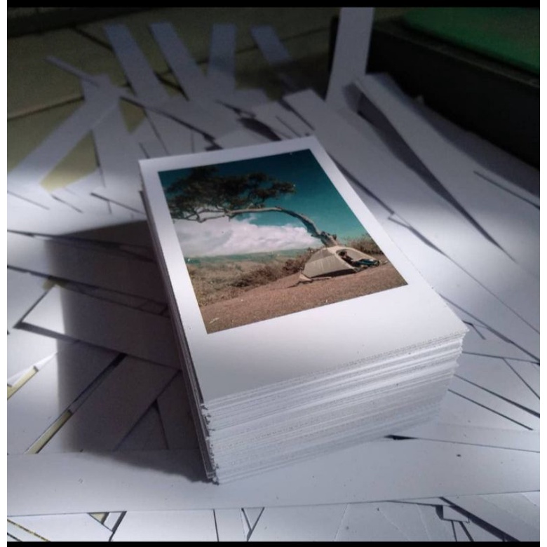 cetak polaroid 2R putih polos