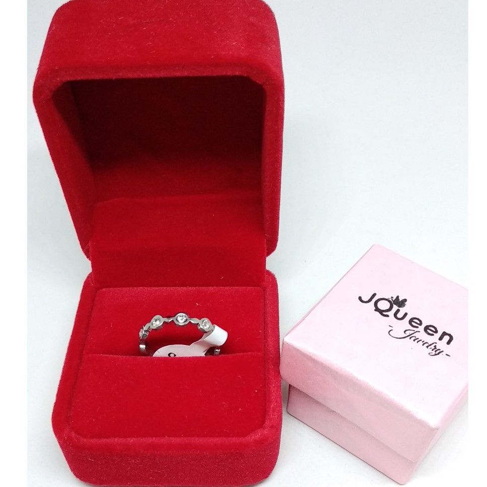 Cincin Titanium Mini Korea Wanita CK009 warna perak bisa untuk cincin kawin nikah fashion simple