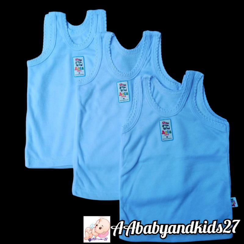 ASTA KIDS 6PC SINGLET BAYI DASAR PUTIH MURAH BERKUALITAS UKURAN S M L XL SNI HIGHT QUALITY