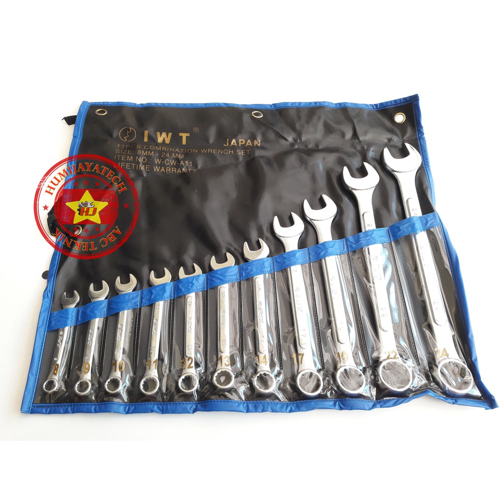 Kunci Ring Pas Set 11pcs IWT Japan Standart / Kunci Ring Pas Set 11pcs