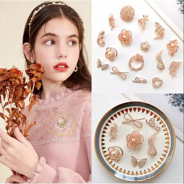 Brooch / bros jilbab / bros cantik / bros rosegold / bros murmer / bros murah / bros lucu / korean