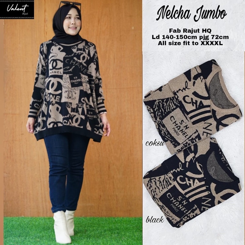 ATASAN TUNIK KAOS SWEATER RAJUT LONG TUNIC TUNIK OUTER CARDIGAN MOTIF