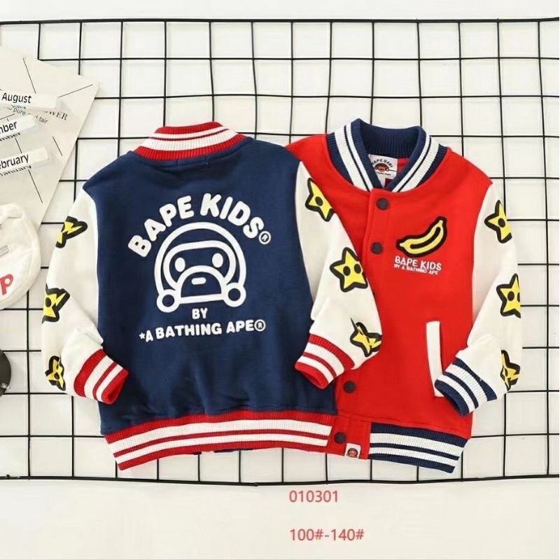 JAKET ANAK LAKI BATHING APE MODEL VARSITY
