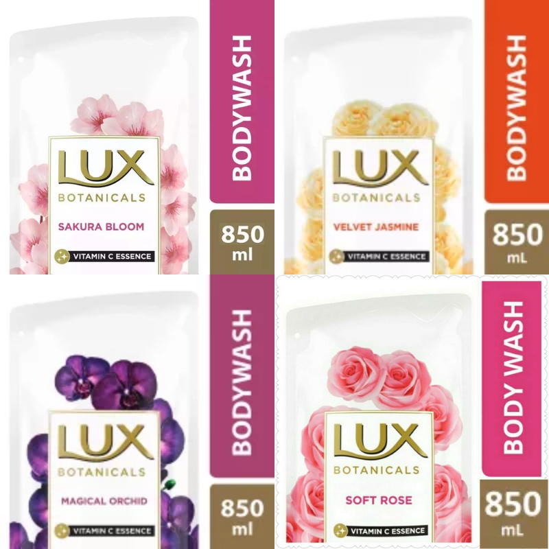 Lux Botanicals 850 ml Body Wash All Variants - Sabun Mandi Cair 825ml | Sakura Bloom / Velvet Jasmin