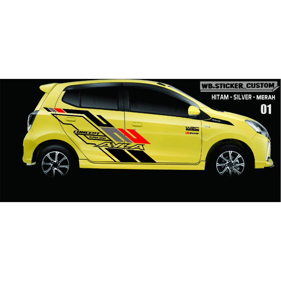 Jual STICKER BODY SAMPING MOBIL CUTTING STICKER VARIASI DECAL STICKER