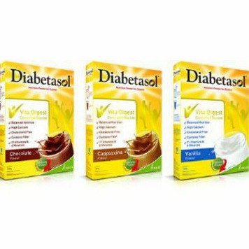 

Diabetasol susu nutrisi khusus diabetes CAPPUCINO / CHOCOLATE COKLAT / VANILA 570gr