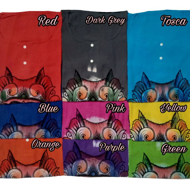 Kaos Barong Polos XXL Baju Barong Pria &amp; Wanita Kaos Rayon Tebal Baju Bali