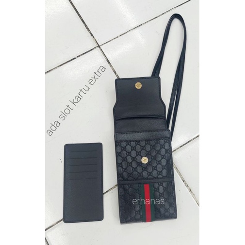 TAS HP HITAM PREMIUM SLINGBAG HP BLACK ALL BLACK