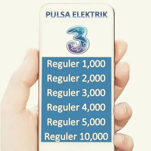 Pulsa Elektrik Tri nominal 1000/2000/3000/4000/5000/8000/