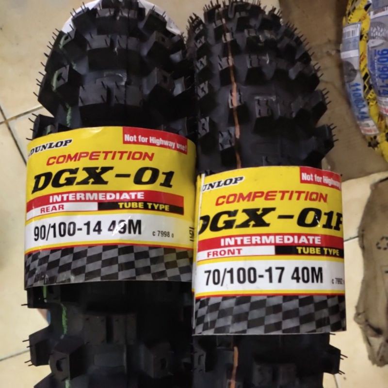 ban cross/trail velg ring 14 dan 17 uk 90/100x14,70/100x17 Dunlop DGX~01competisi