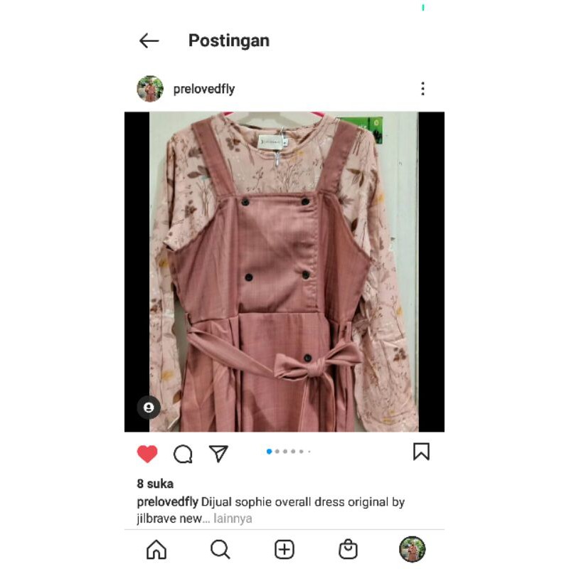 SOPHIE OVERALL DRESS BY JILBRAVE FRESH PEACH SIZE S