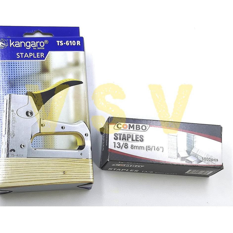 

Kangaro Stapler TS-610R + isi / gun tacker / staples jok / staples tembak