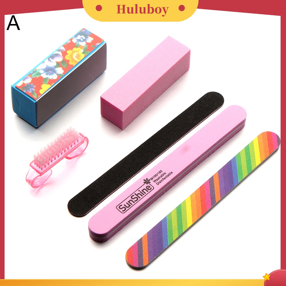 Huluboy Huluboy♡ 6pcs / Set Alat Kikir / Buffer Kuku Untuk Manicure
