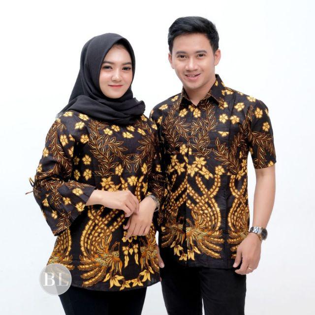 Maura Couple - Sania Ruffle Batik Couple Ori Ndoro Jowi DNT Garansi Termurah Shopee --Manuk kuning
