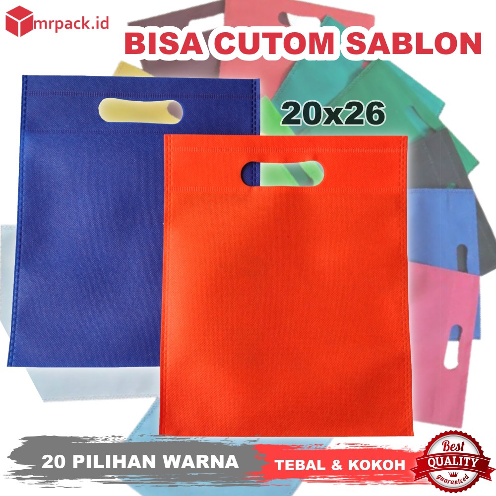 Goodie Bag Oval 20x25 | Tas Spunbond Oval | Kantong Souvenir Murah