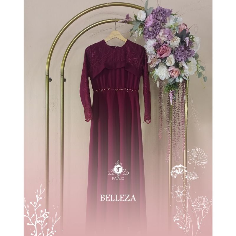 BELLEZA DRESS ( READY STOK ) GAUN PESTA MUSLIMAH - DRESS BRUKAT - DRESS MUSLIMAH - DRESS WISUDA - DRESS KONDANGAN - DRESS WUDHU FRENDLY - DRESS BUSUI FRENDLY - DRESS BUMIL FRENDLY - DRESS LAMARAN - DRESS PESTA - DRESS PREMIUM