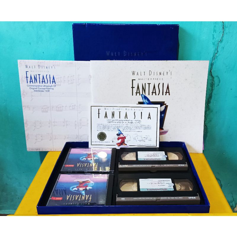 Set CD dan kaset VHS Walt Disney Fantasia