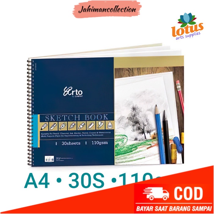 

✨ BISA COD ✨ Arto Sketch Book Wire-O A4/30s/110gsm