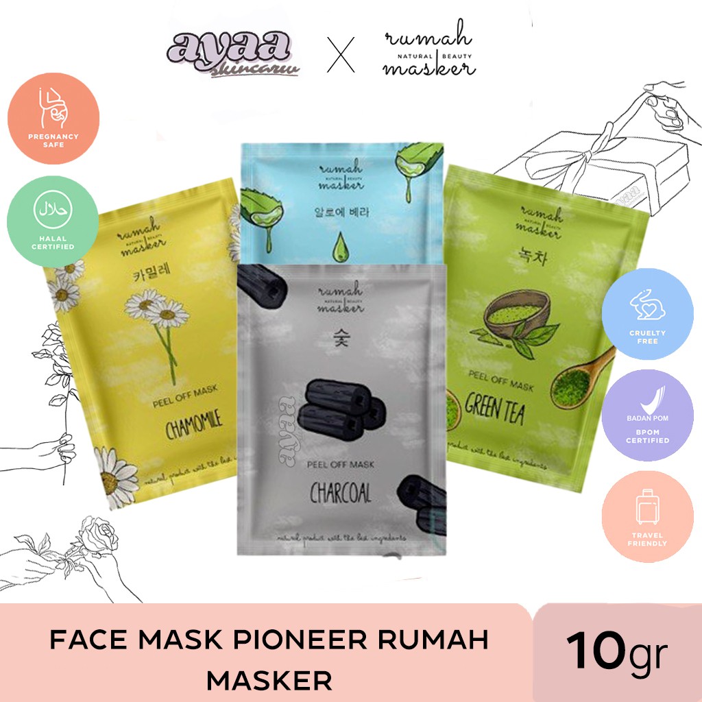 [BUY 1 GET 1 GIFT] BPOM 10gr PEEL OFF MASK RUMAH MASKER