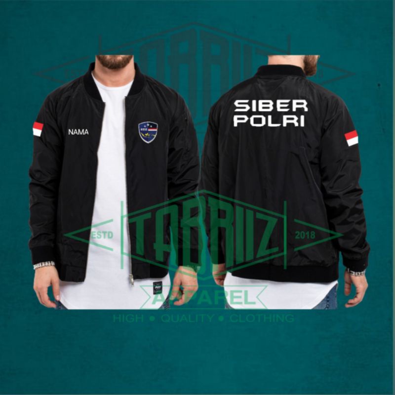 JAKET BOMBER SIBER POLRI pria/wanita dewasa