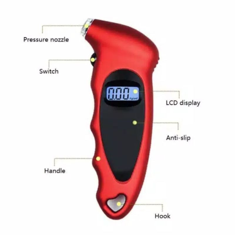 Pengukur Tekanan Angin Ban Digital - Digital Tire Pressure Gauge