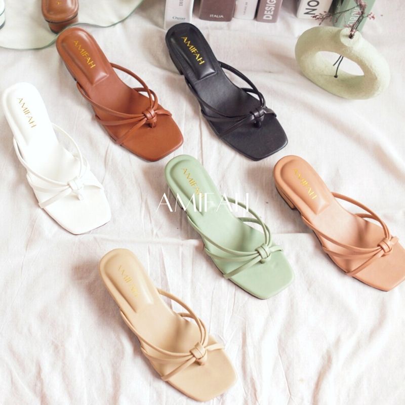 AMIFAH SENDAL HAK PENDEK 3CM ( NERISSA SERIES )