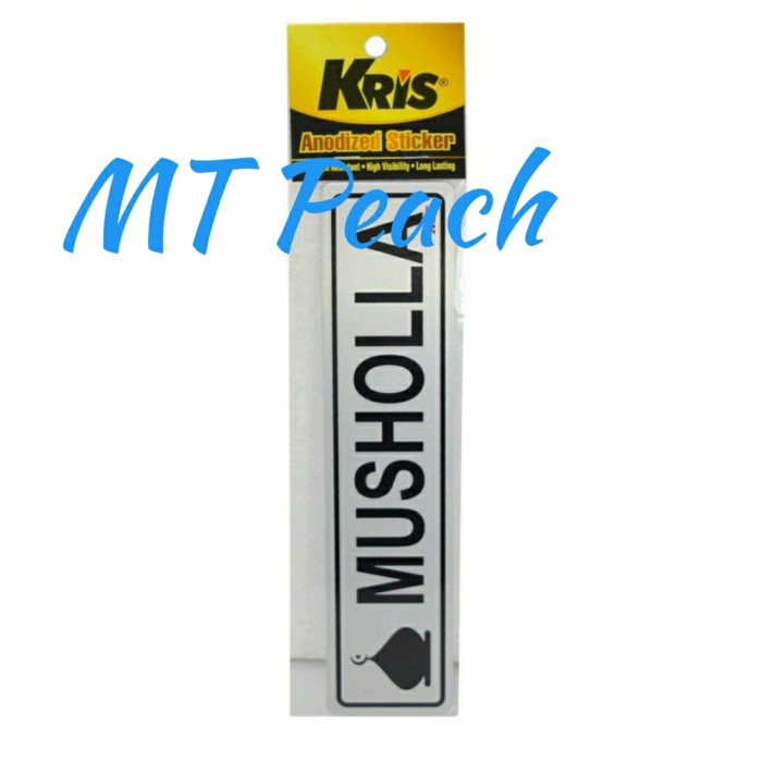 

KRIS STIKER MUSHOLA SIGN LABEL ANODIZED STICKER MA17