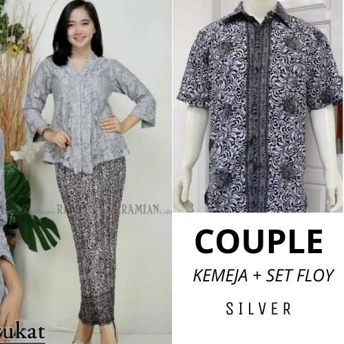 Couple kebaya floy brukat/couple wisuda/couple kondangan/couple batik modern/termurah couple kartini