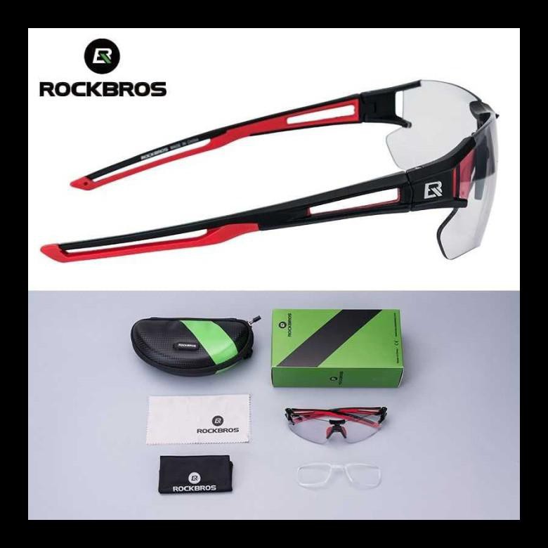 ROCKBROS Kacamata Sepeda Olahraga Lensa Photochromic - 10112 - Black/Red