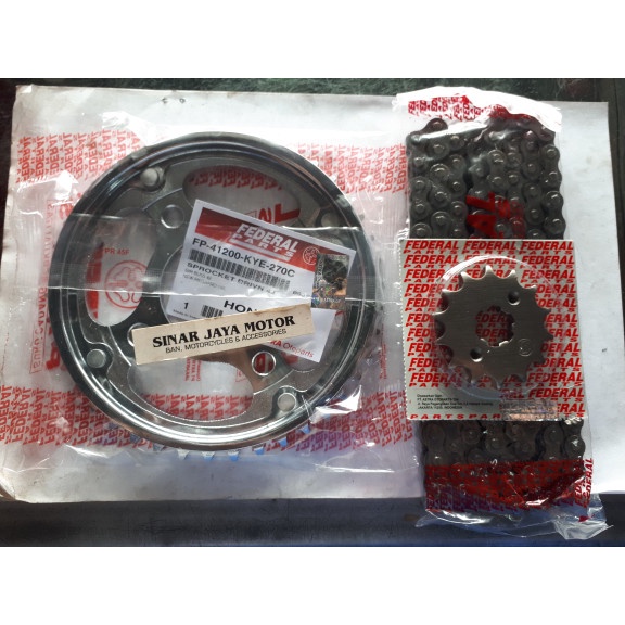 gearset / gear set megapro monoshock, verza FEDERAL FP-412P1-KYE-220C