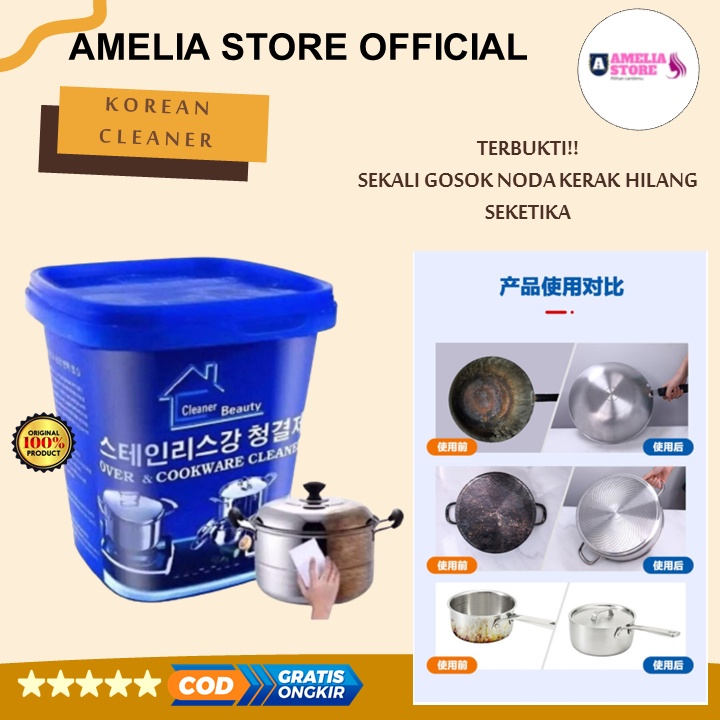 Korean Cleaner Beauty Penghilang Pembersih Ajaib Noda Karat Stainless Steel Pantat Panci Wajan Wasta