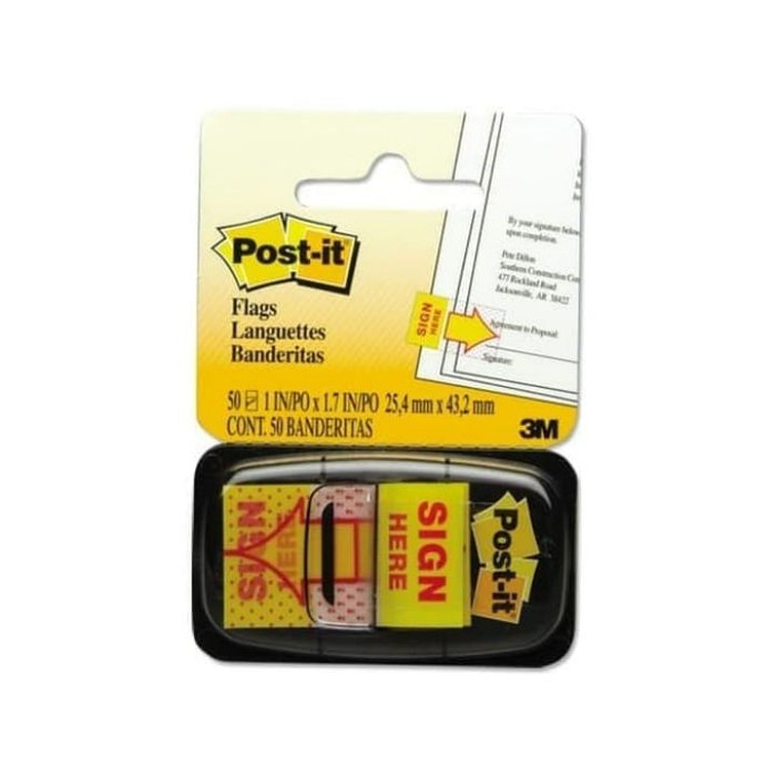 

POST IT SIGN HERE 3M 680-9 | POST IT KUAT | POST IT BERKUALITAS