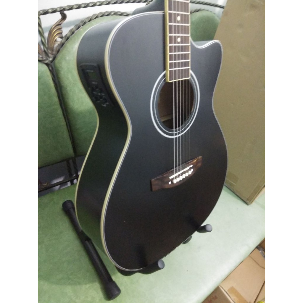 Gitar Akustik Elektrik Merk Lakewood Warna Hitam Blackdoff Equalizer Tuner Jakarta Murah